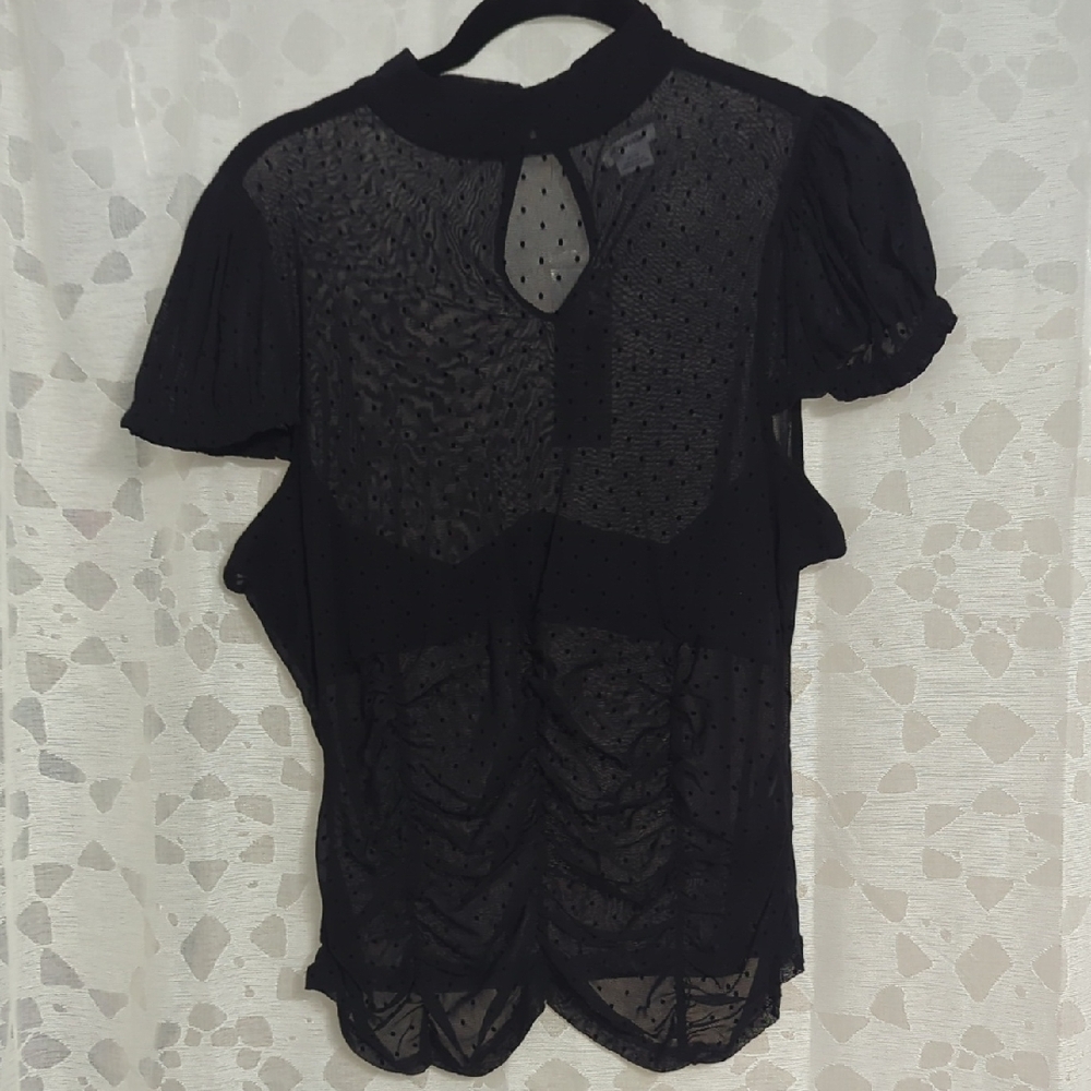 Urban Outfitters Kimchi Blue Black Sheer Blouse